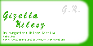 gizella milesz business card